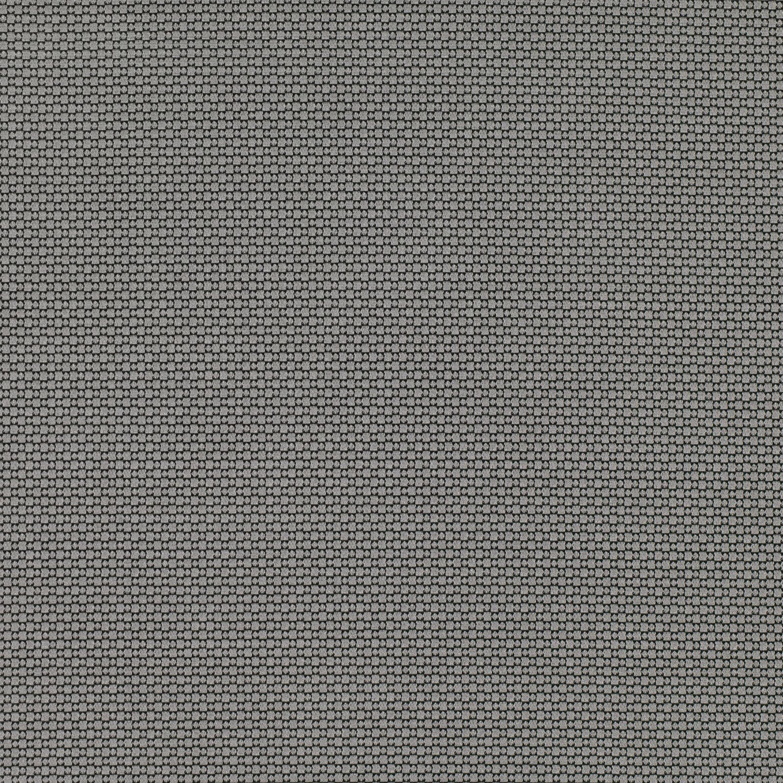 Cool aluminium-grey woven fabric with a tiny repeating geometric lattice motif