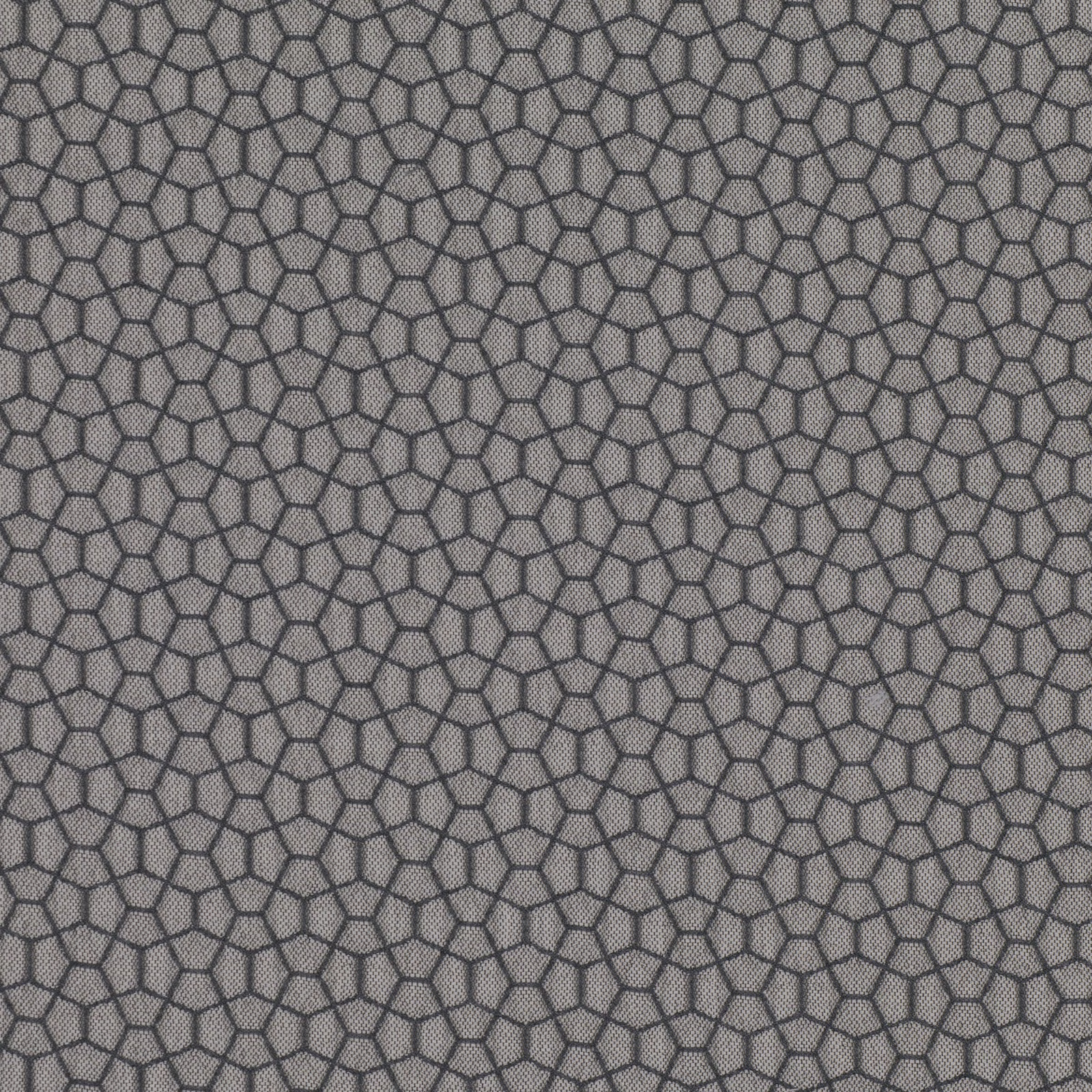 Cool concrete-grey textile with fine charcoal irregular cellular weave