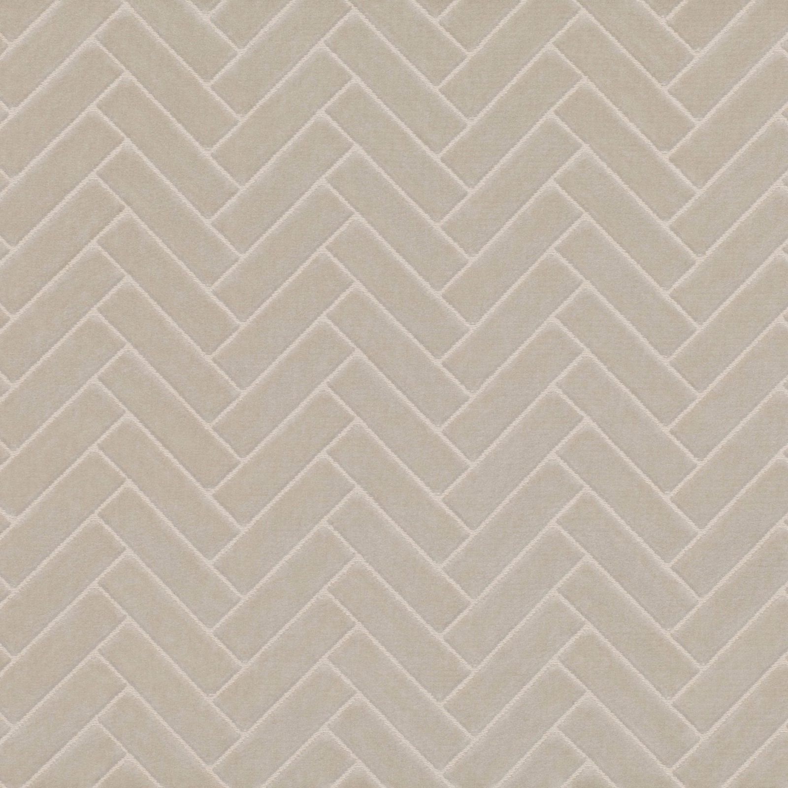 Pale greige woven fabric with a subtle raised chevron texture