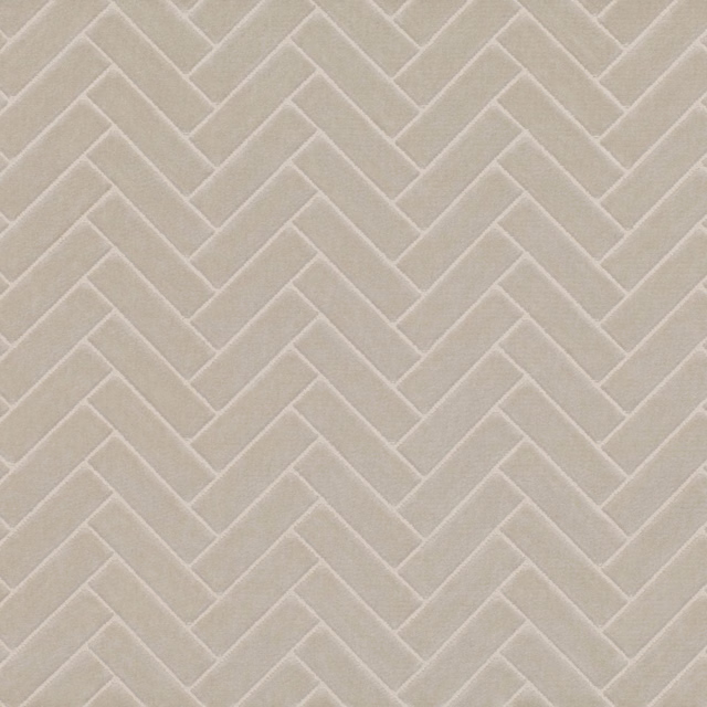 Pale greige woven fabric with a subtle raised chevron texture