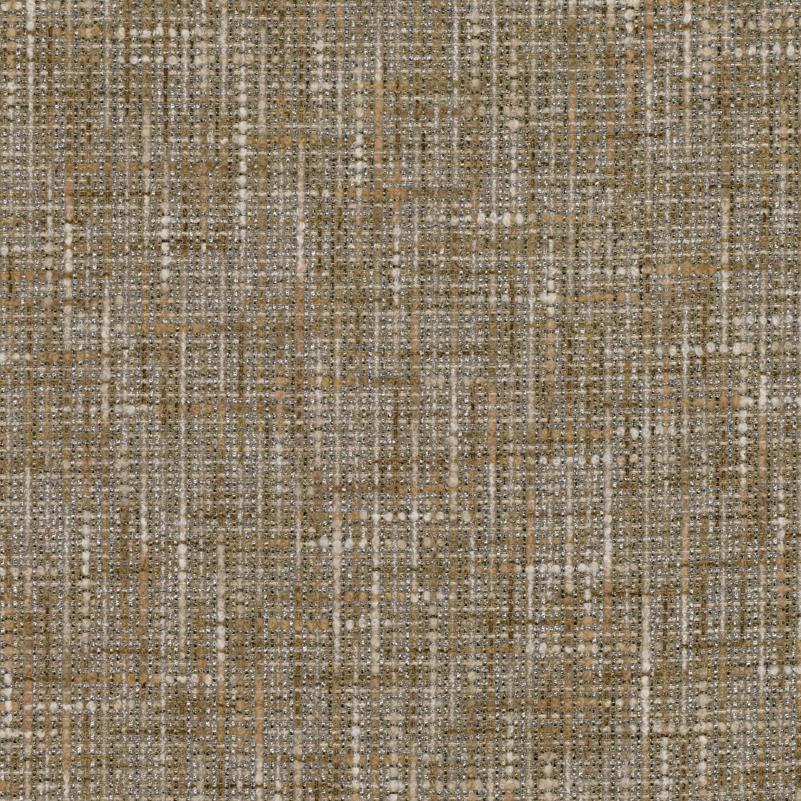 Antique-gold taupe woven fabric with fine irregular grid and flecked texture