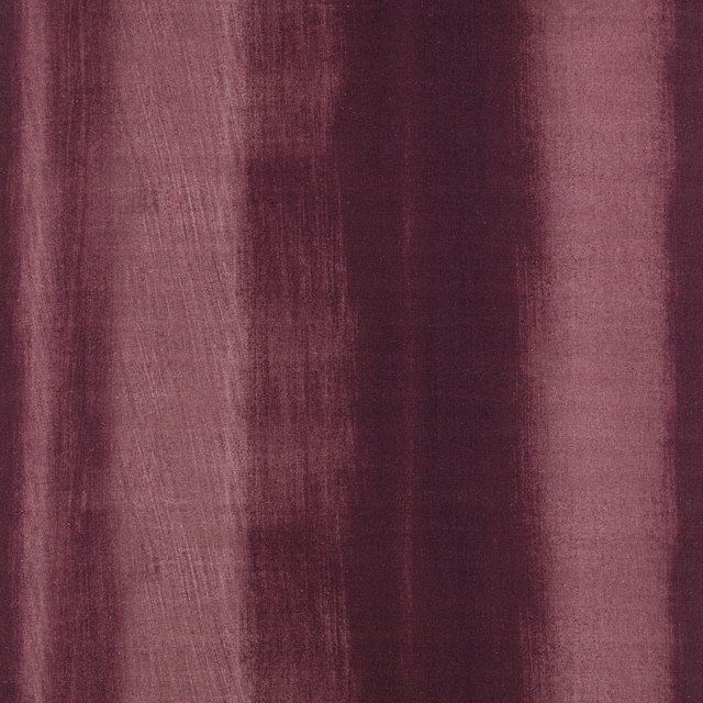 Blend Aubergine fabric with broad plum, burgundy and mauve vertical bands
