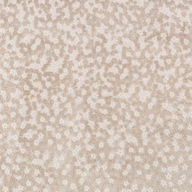Pale flax-beige woven fabric with irregular cream and taupe mottled marks