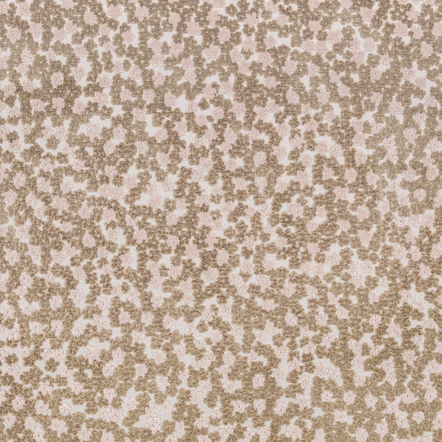 Pale warm fabric with dense small-scale olive-taupe mottling and woven texture