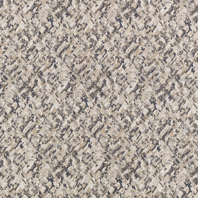 Warm off-white textile with charcoal, taupe and grey broken diagonal marks