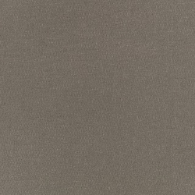 Warm charcoal grey plain weave with subtle taupe crosshatch texture
