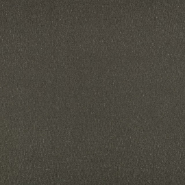 Close view of deep charcoal grey fabric with subtle vertical woven texture