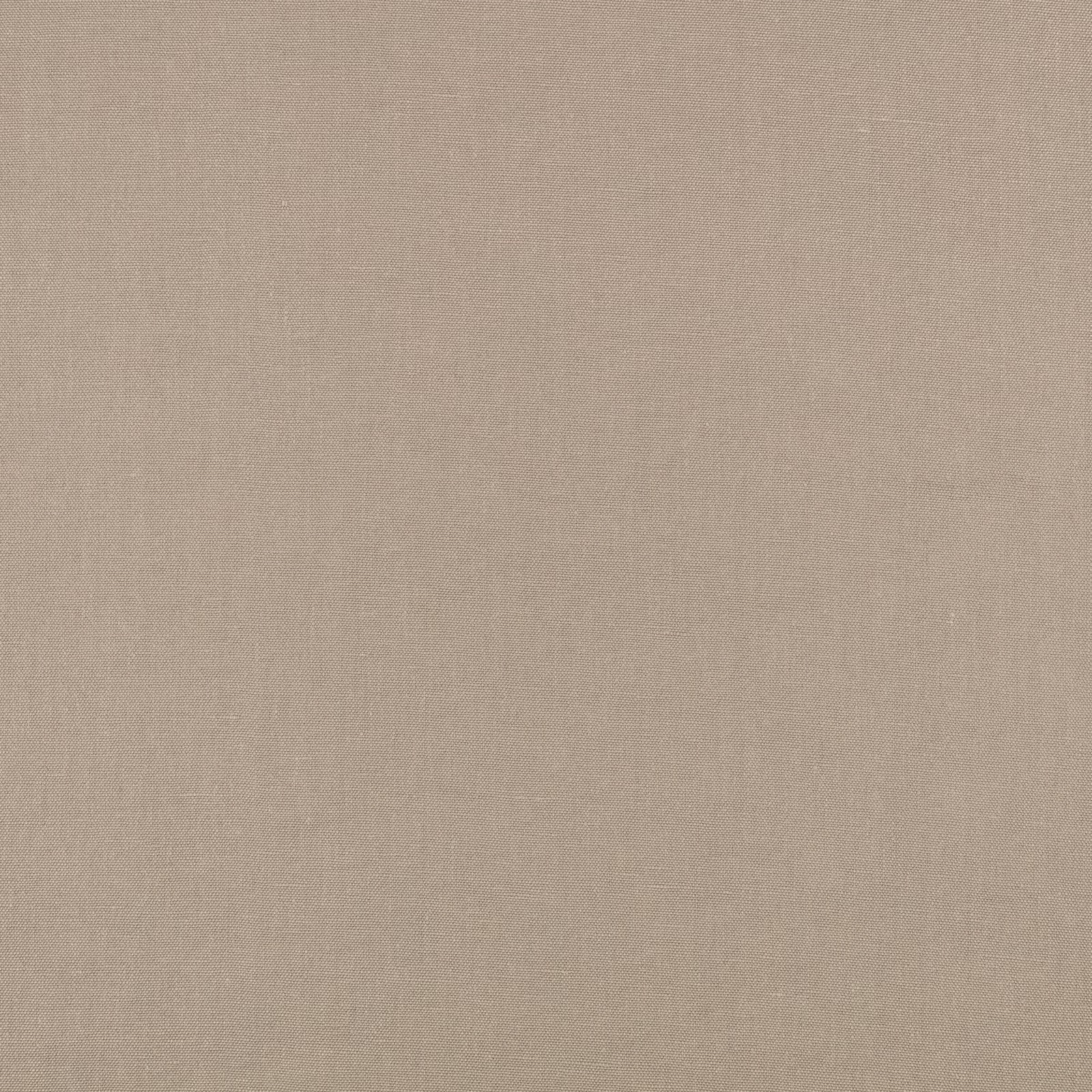 Warm stone-taupe fabric swatch showing a fine, subtly crosshatched plain weave