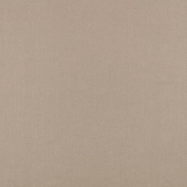 Warm stone-taupe fabric swatch showing a fine, subtly crosshatched plain weave