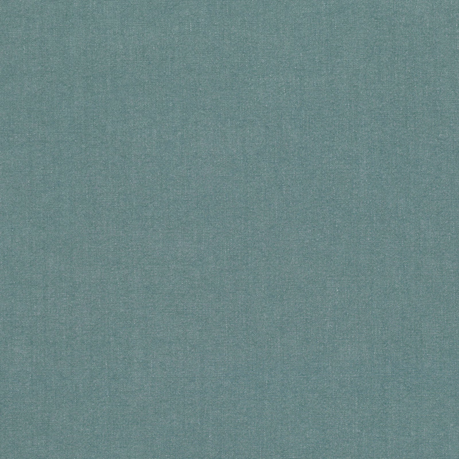 Muted blue-teal plain weave with fine, softly mottled texture in close-up
