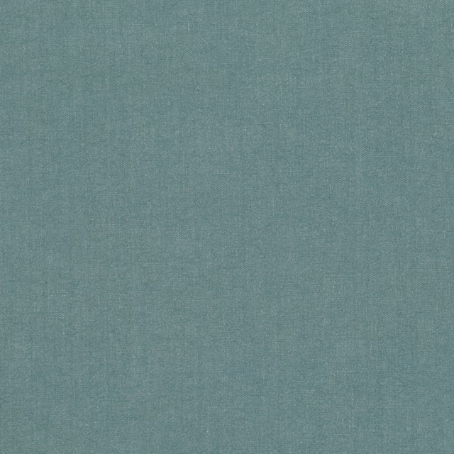 Muted blue-teal plain weave with fine, softly mottled texture in close-up