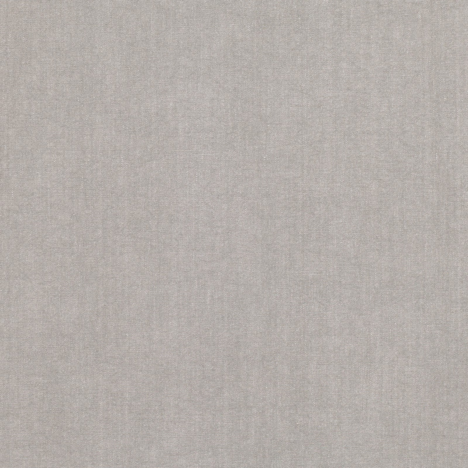 Close-up of Chelsea fabric in a cool, softly mottled pale grey plain weave