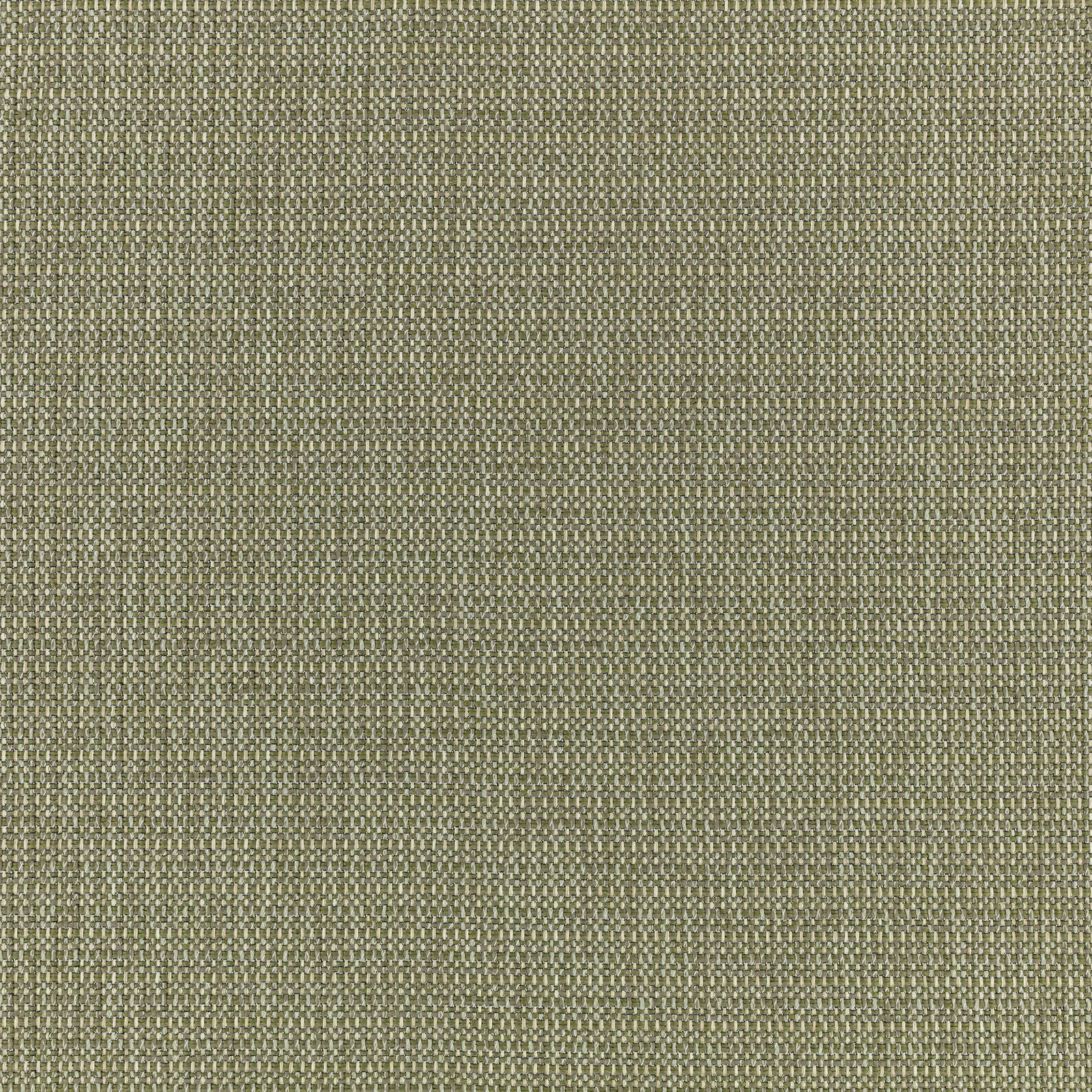 Close-up of muted olive green fabric with a fine pale micro-check woven texture