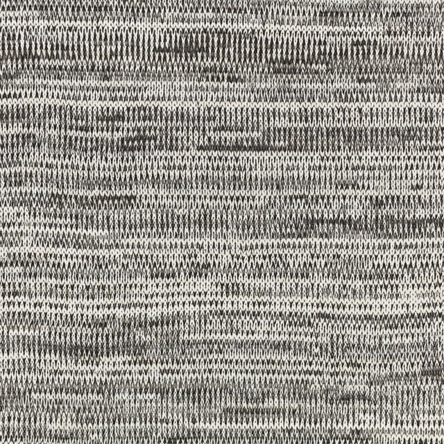 Close-up of grey Jersey Shadow with charcoal-and-ivory looped flecks in horizontal bands.