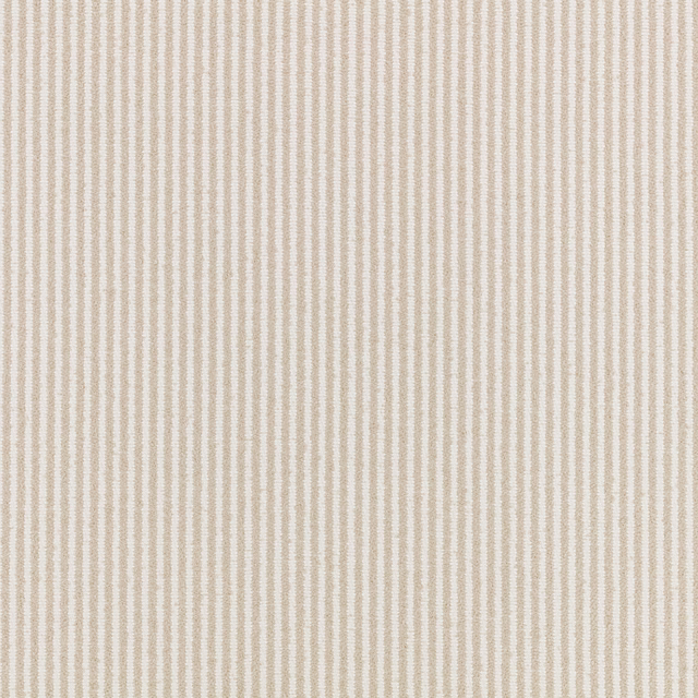 Warm flax-beige textile with narrow vertical cream stripes and subtle woven texture