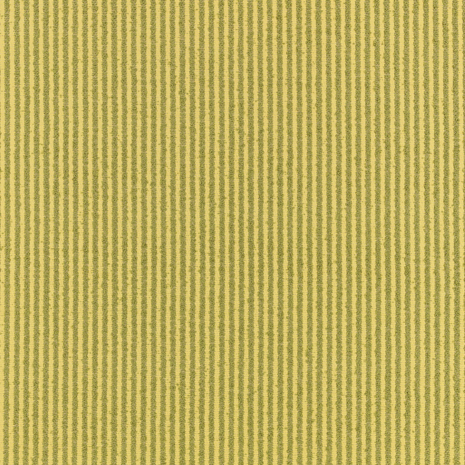 Yellow-green Lawn Lime fabric with narrow olive vertical stripes and fine ribbed texture