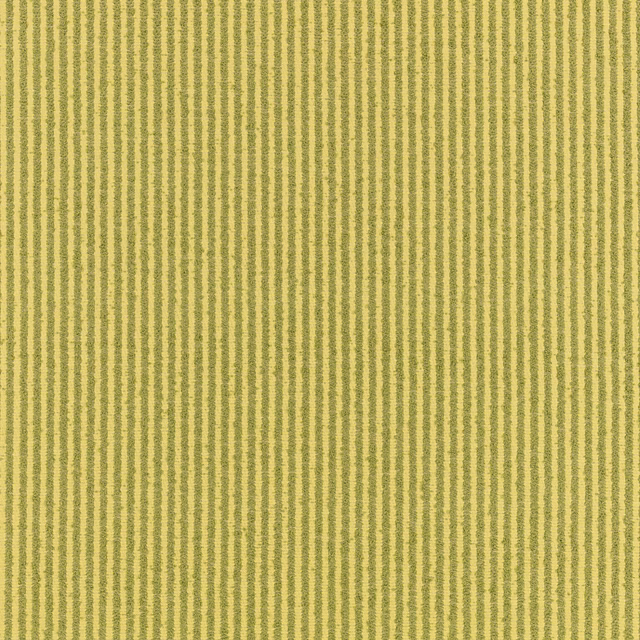 Yellow-green Lawn Lime fabric with narrow olive vertical stripes and fine ribbed texture