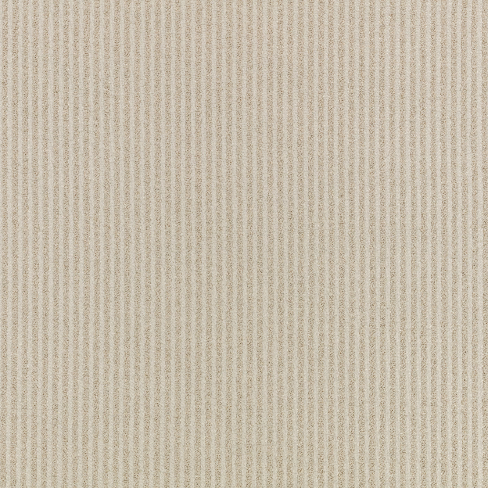 Pale oat-beige textile with softly irregular narrow vertical stripes and a nubby weave