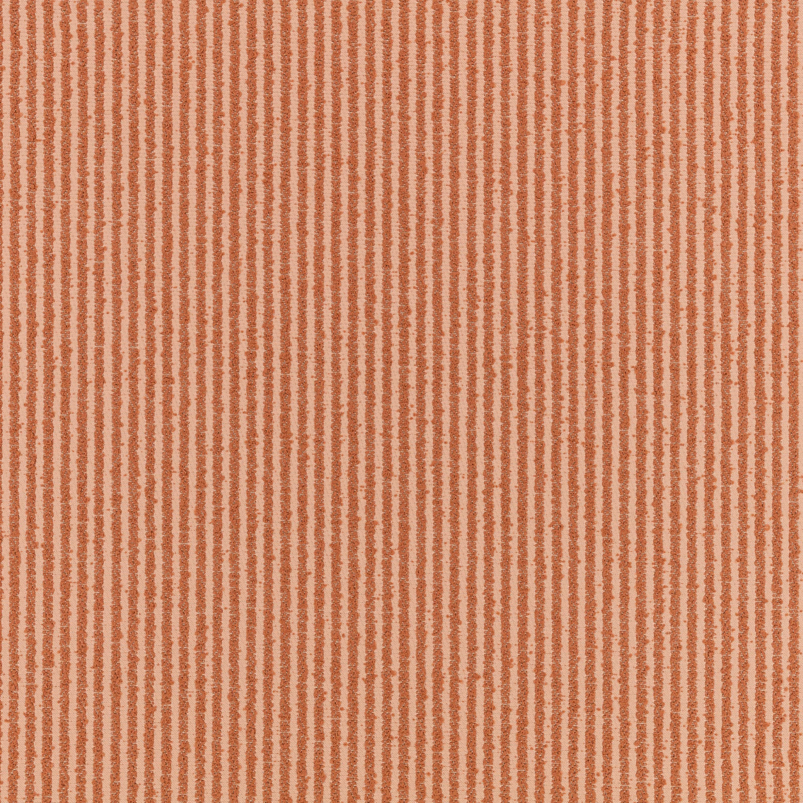 Warm pink-apricot and cream vertical stripes in a textured woven cloth