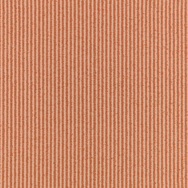 Warm pink-apricot and cream vertical stripes in a textured woven cloth