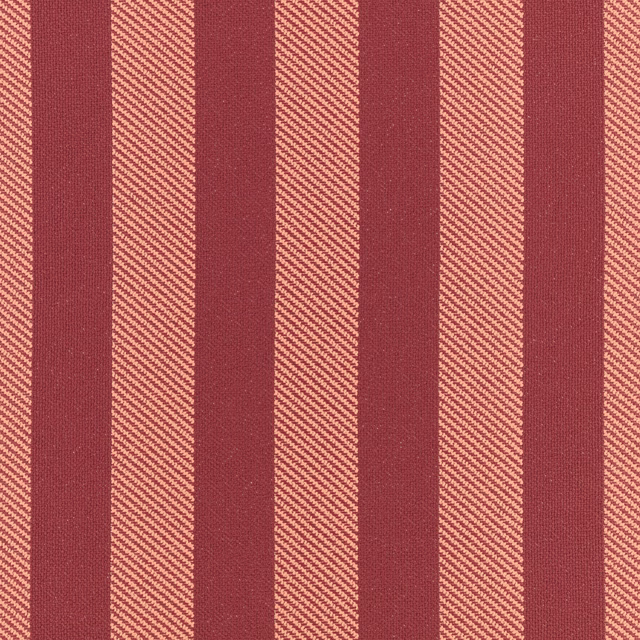 Deep berry-red woven fabric with narrow blush herringbone stripes and broad bands