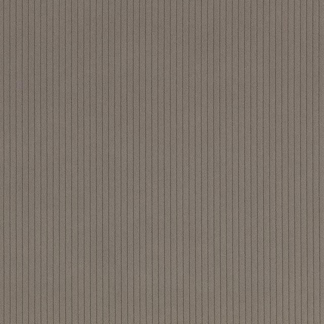 Warm taupe-grey corduroy swatch showing fine, closely spaced vertical ribs