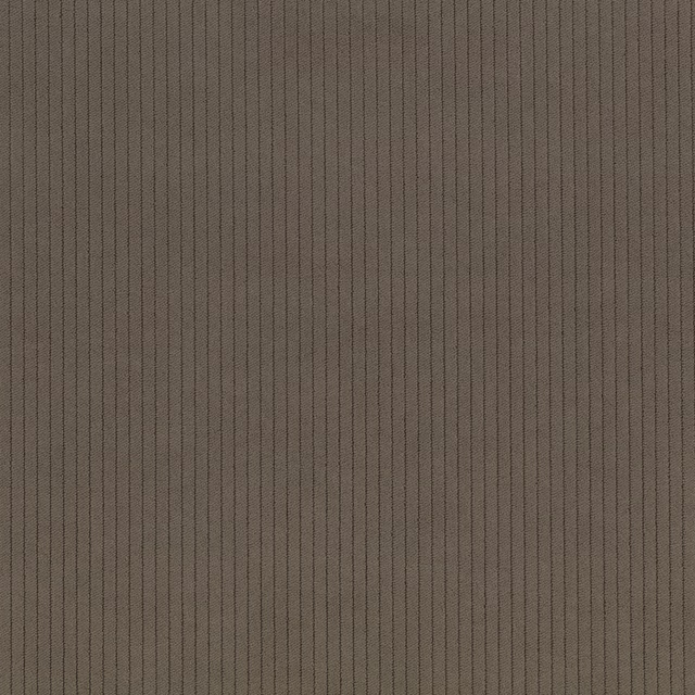 Close-up of deep grey-brown taupe fabric with fine vertical cord ribs
