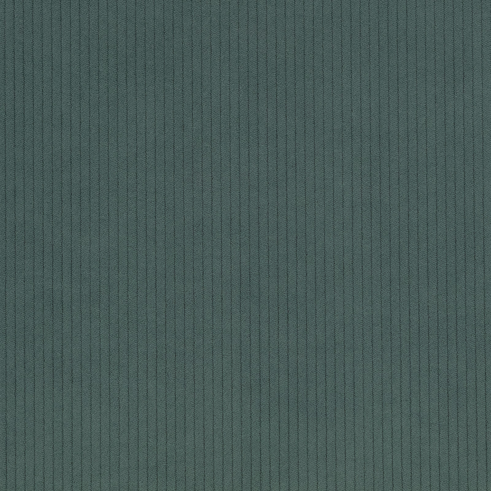 Dark muted teal cord fabric with closely spaced vertical ribs