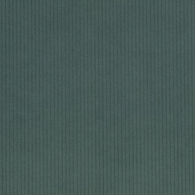 Dark muted teal cord fabric with closely spaced vertical ribs
