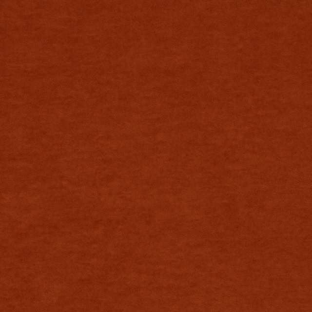 Close-up of dark tangerine orange fabric with a soft brushed, subtly mottled surface