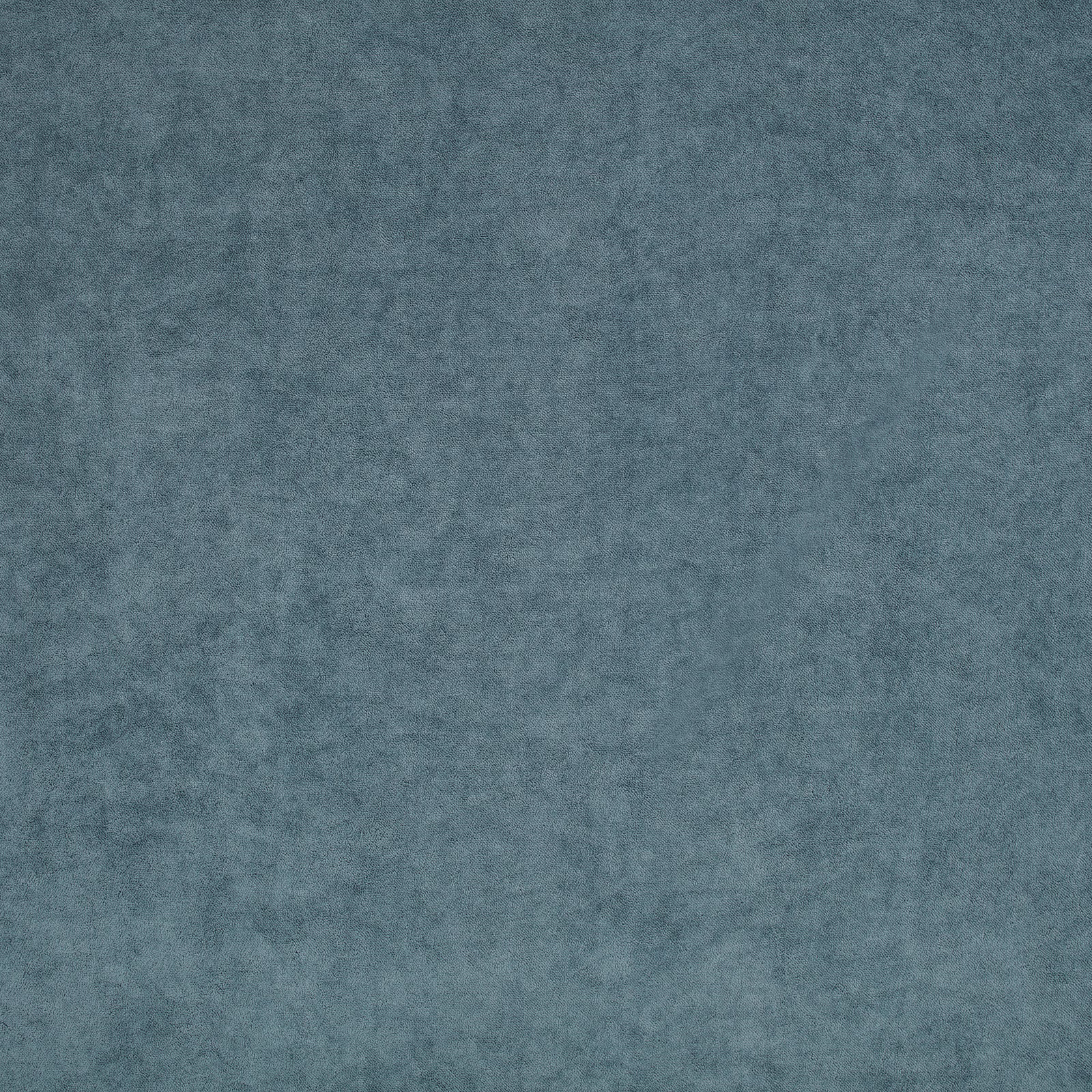 Mottled blue-grey teal short-pile textile with a soft cloudy velvet-like surface