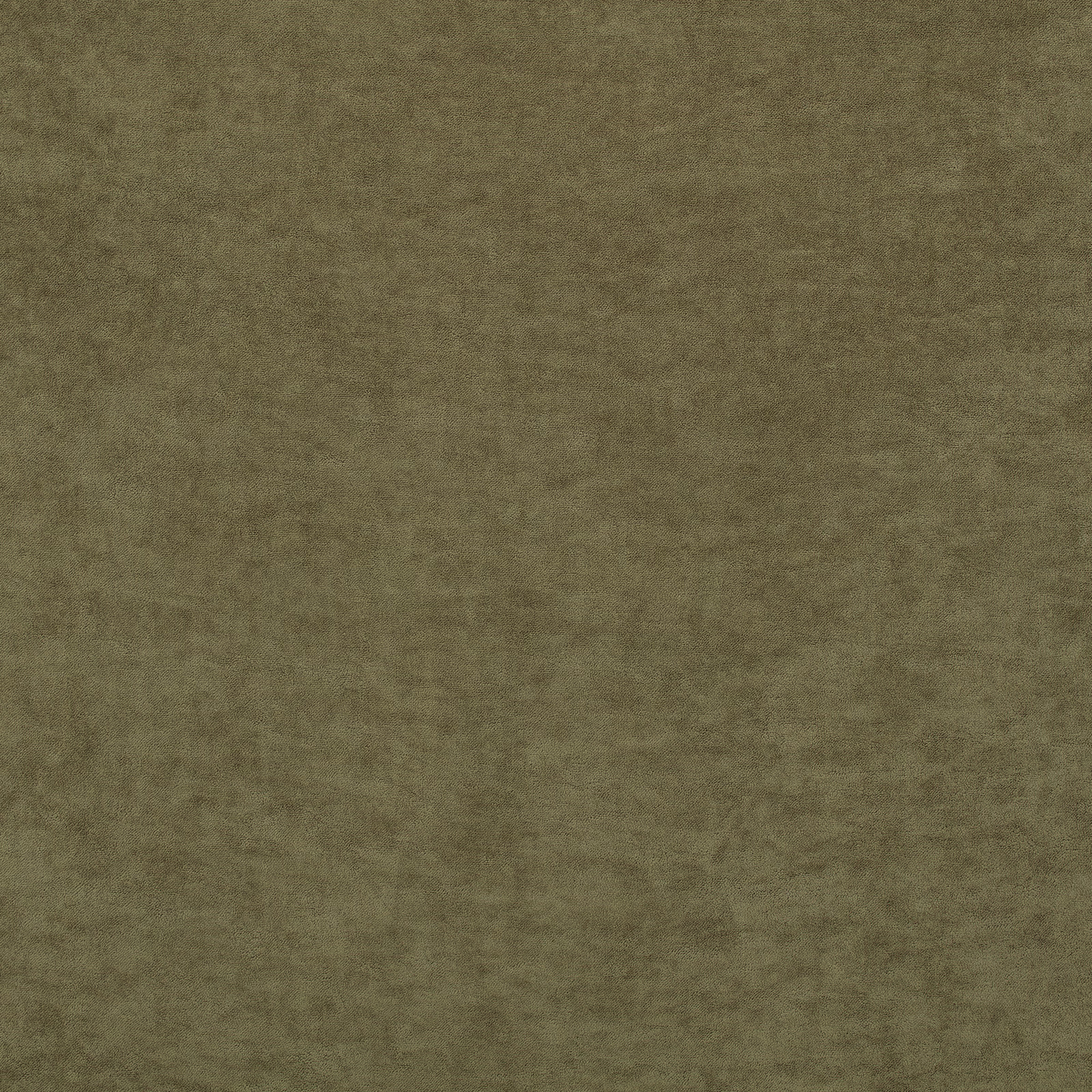 Mottled khaki-olive fabric swatch with soft brushed texture and taupe shading