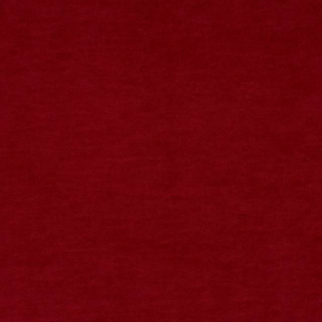 Deep scarlet red fabric with a softly brushed, subtly tonal surface