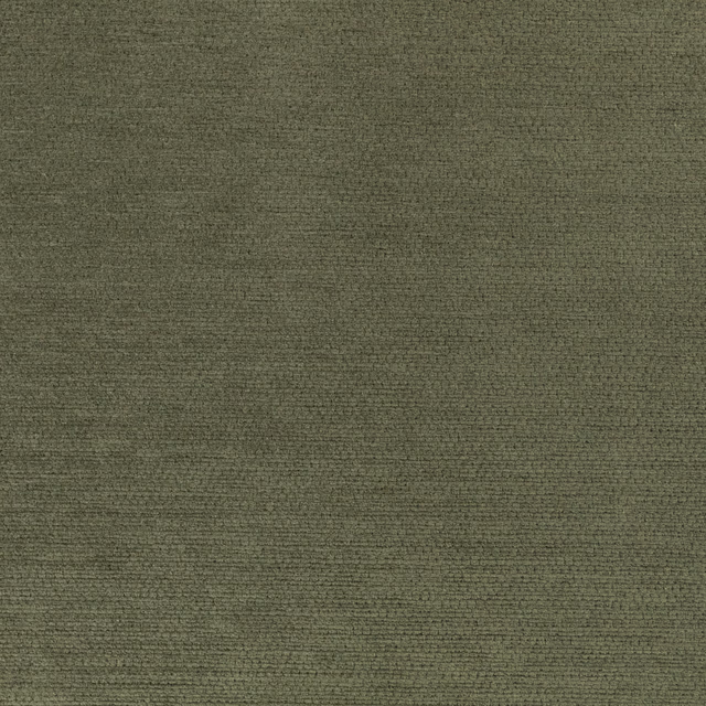 Close-up of muted pesto olive fabric with a fine, irregular horizontal weave
