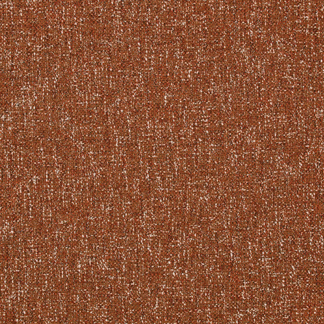 Burnt orange woven textile with fine cream flecks and irregular slub texture