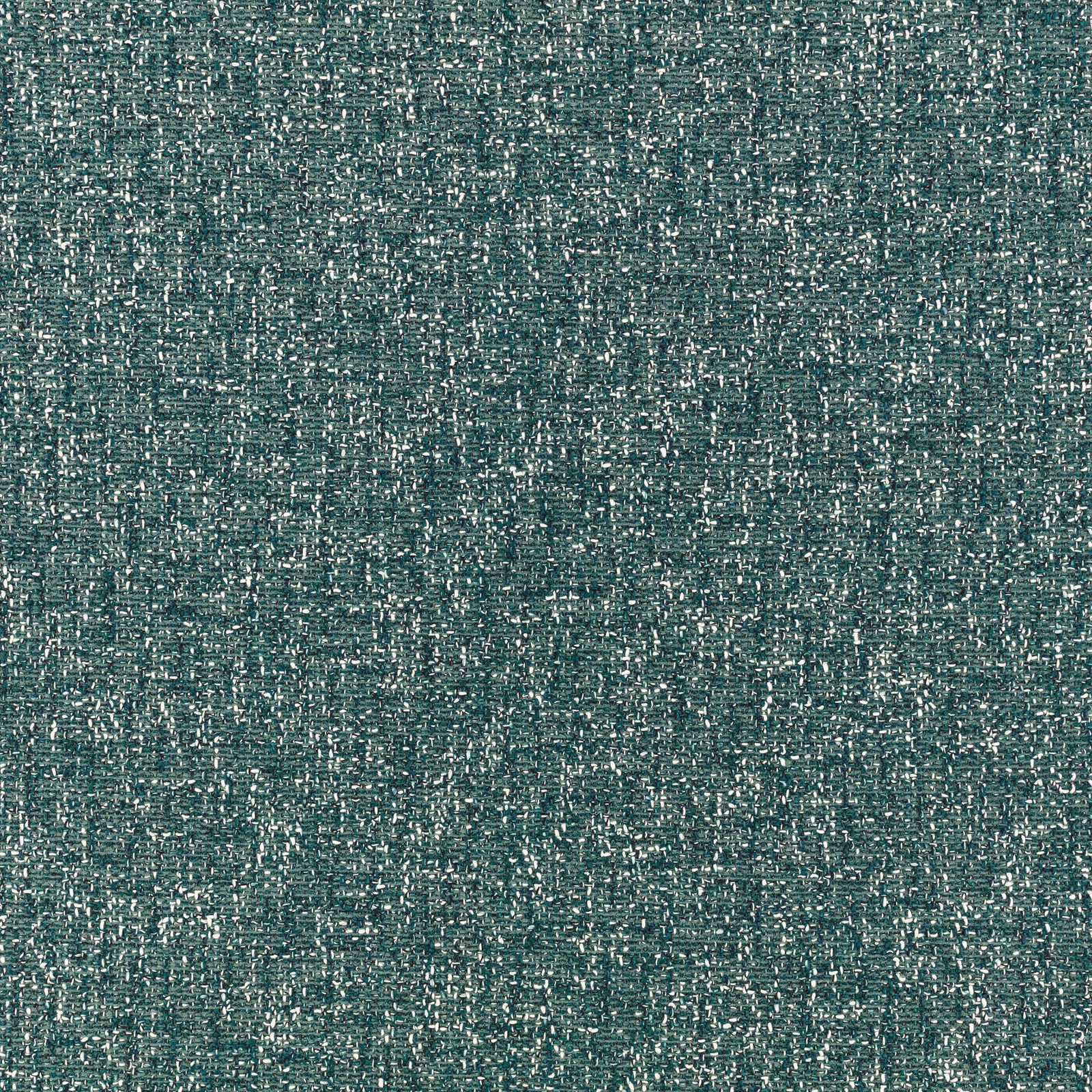 Deep mallard teal upholstery weave with irregular pale flecks and nubby texture