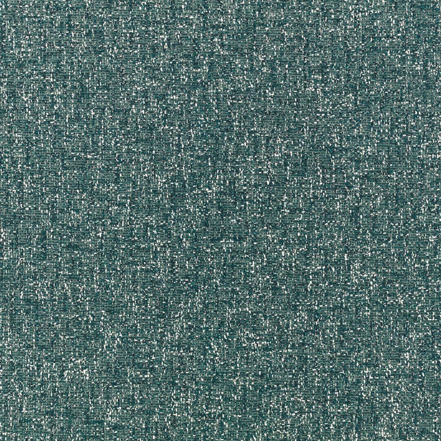 Deep mallard teal upholstery weave with irregular pale flecks and nubby texture