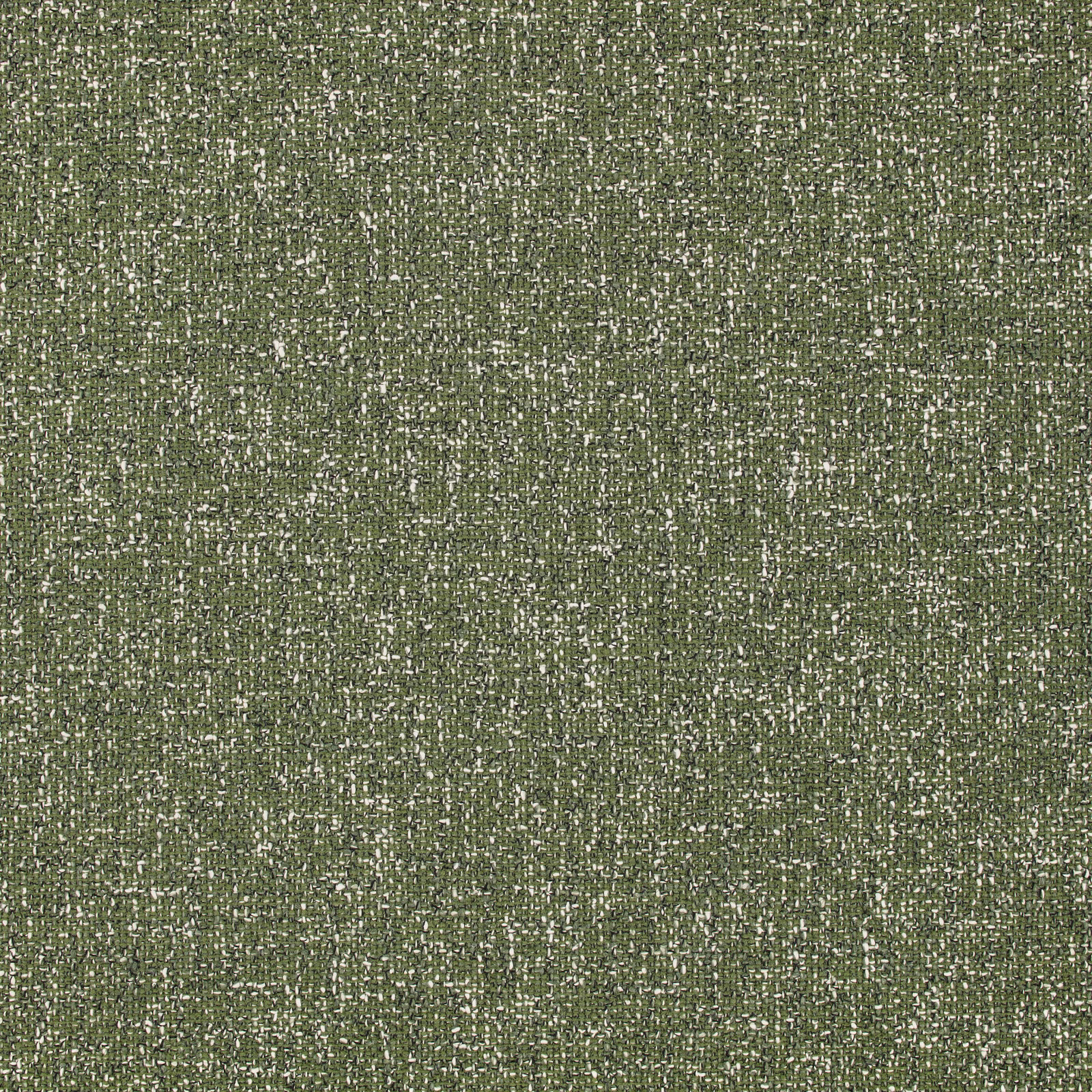 Muted moss-olive weave with fine white flecks and softly irregular texture