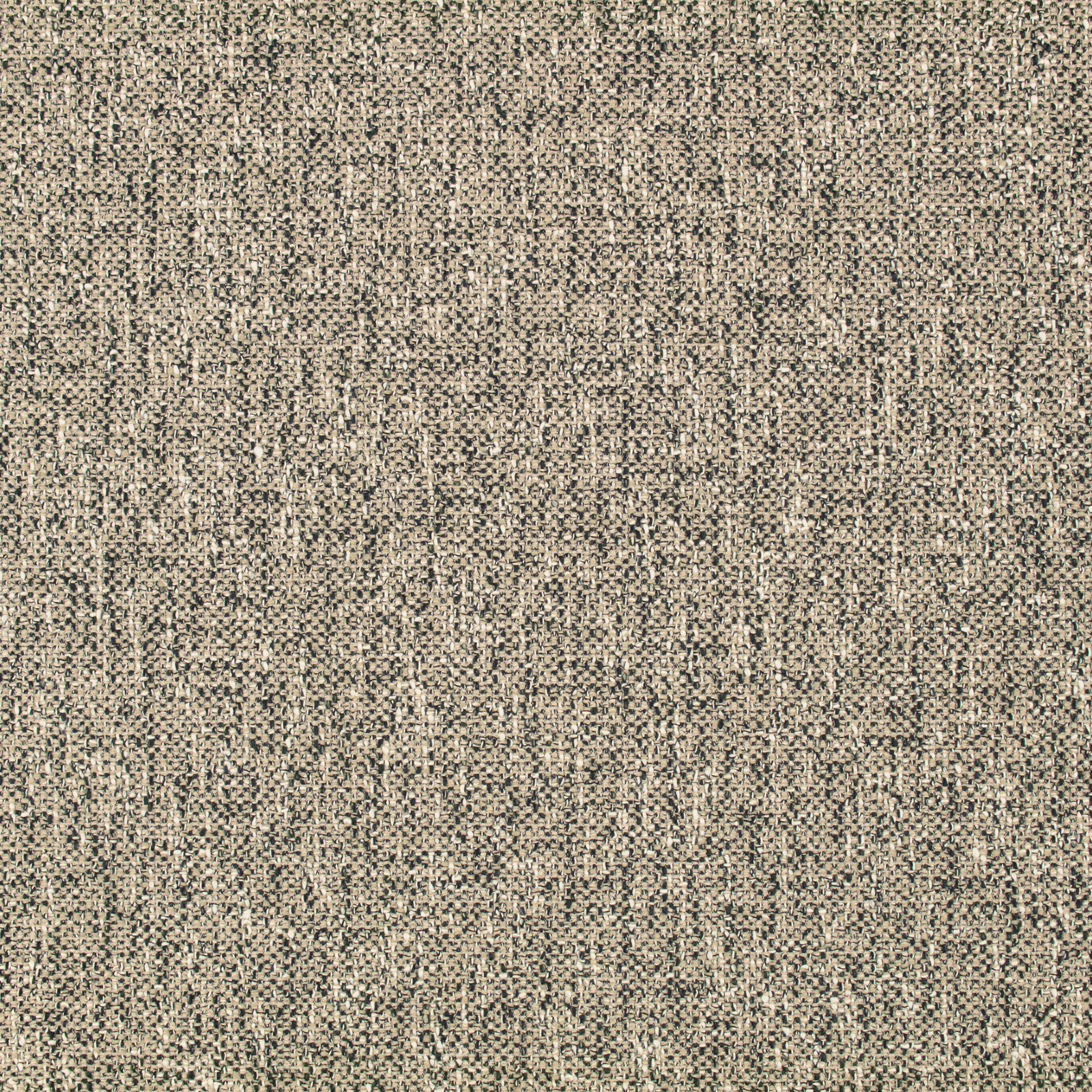 Close-up of Fibre Noir showing charcoal flecks, warm greige ground and fine vertical woven texture