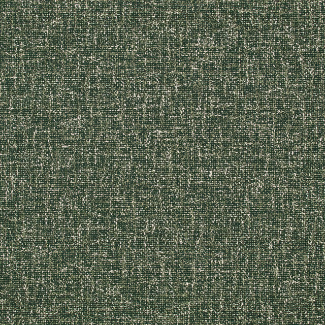 Pine green woven textile with cream flecks and a fine crosshatched texture