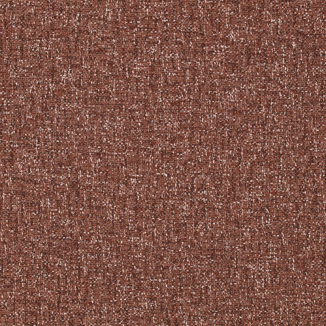 Warm russet-brown upholstery weave with pale flecks and a nubby surface