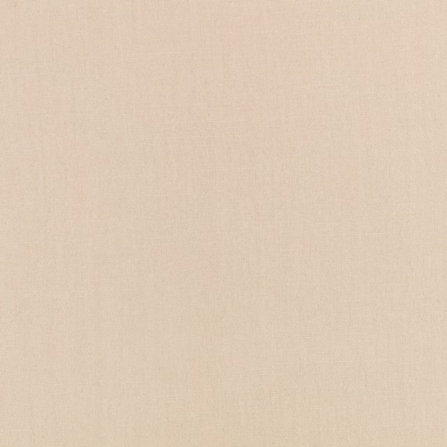 Warm flax-beige plain weave with fine vertical slubs and soft crosshatch texture