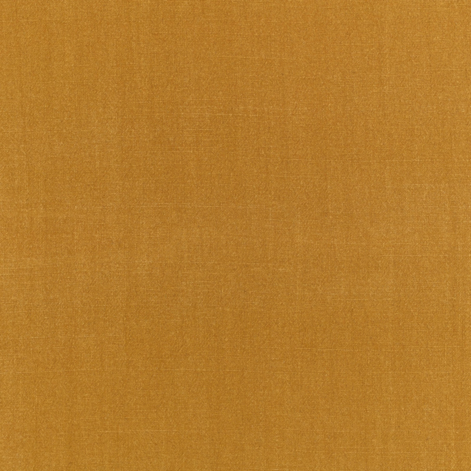 Warm tobacco-ochre plain weave with subtle crosshatched texture in close-up