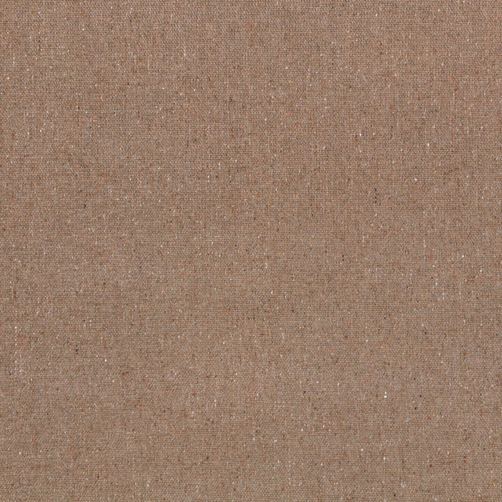 Warm bark-brown woven textile with tiny pale flecks and subtle slub texture