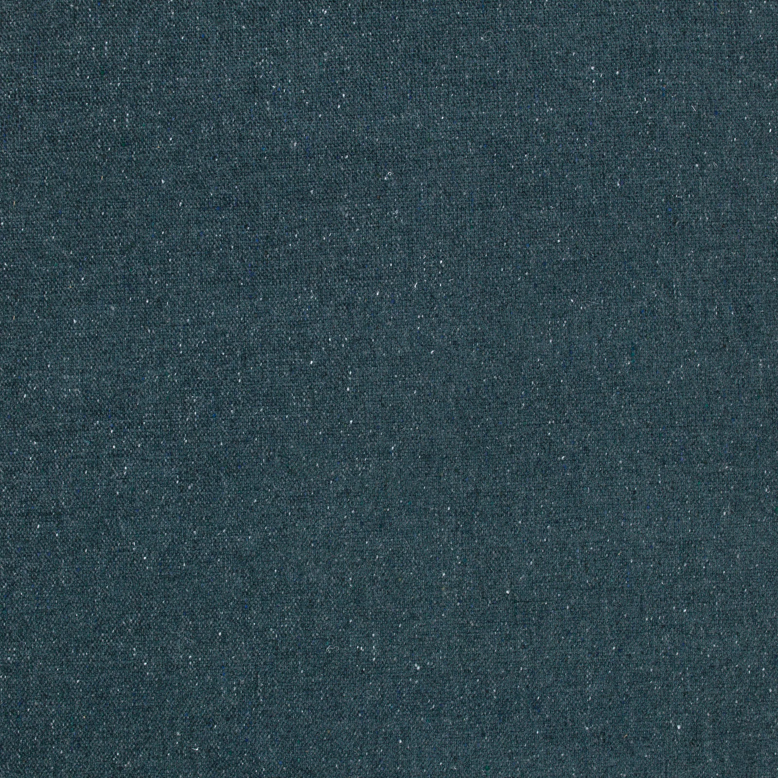 Deep blue-teal woven fabric with fine pale flecks and subtle textured grain