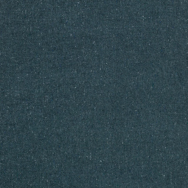 Deep blue-teal woven fabric with fine pale flecks and subtle textured grain