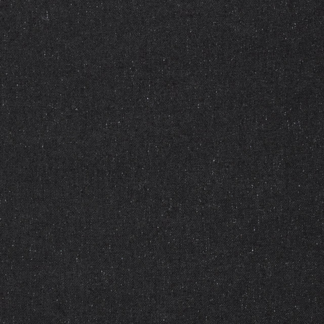 Close-up of Ebony black woven fabric with fine grey flecks and subtle texture