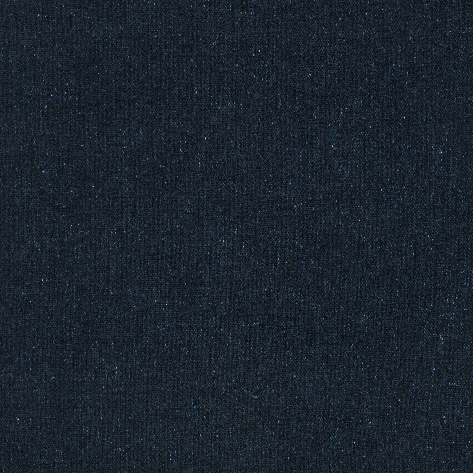 Dark marine-blue woven fabric with tiny blue flecks and a low-sheen textured surface