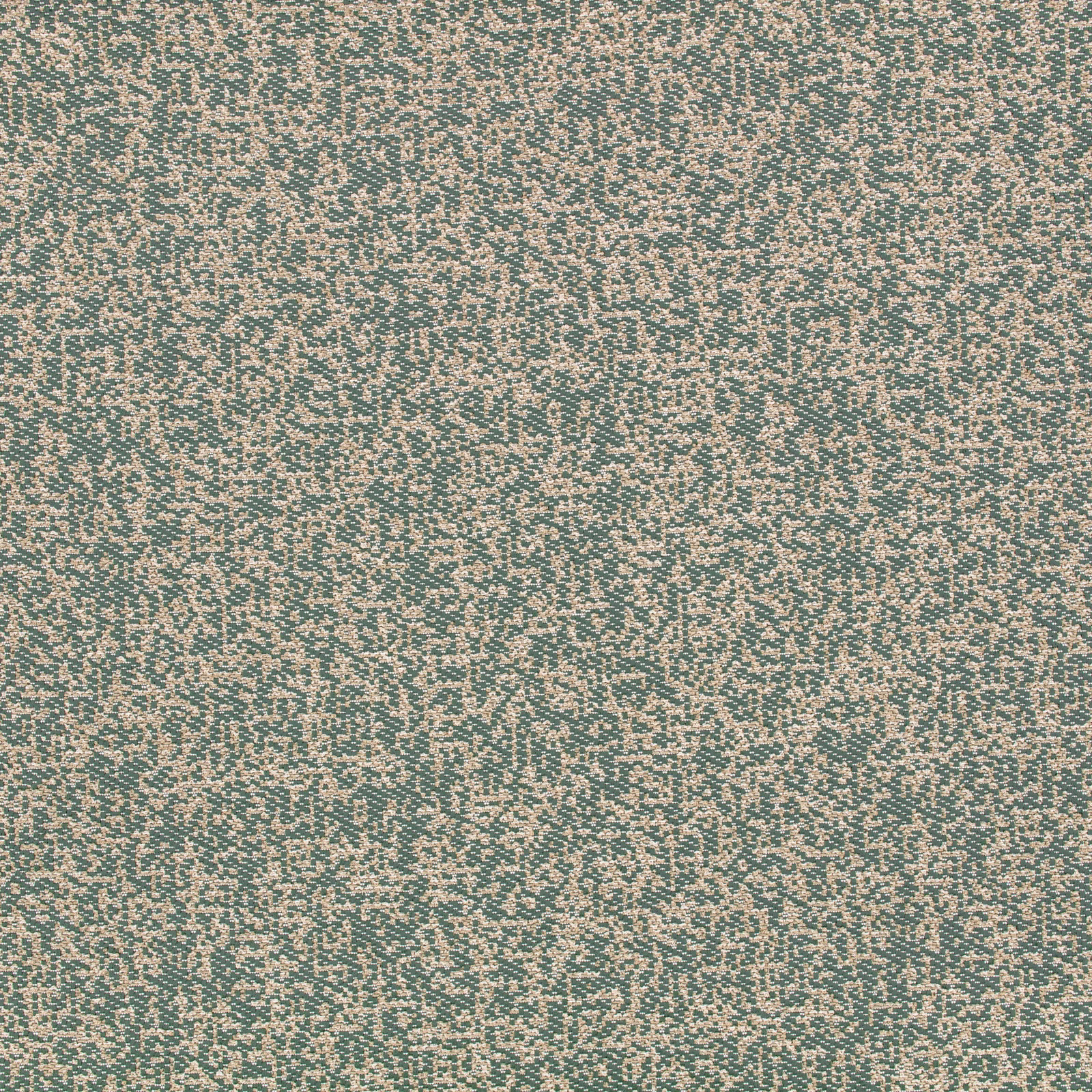 Muted eucalyptus green textile with dense cream flecks and a fine mottled weave