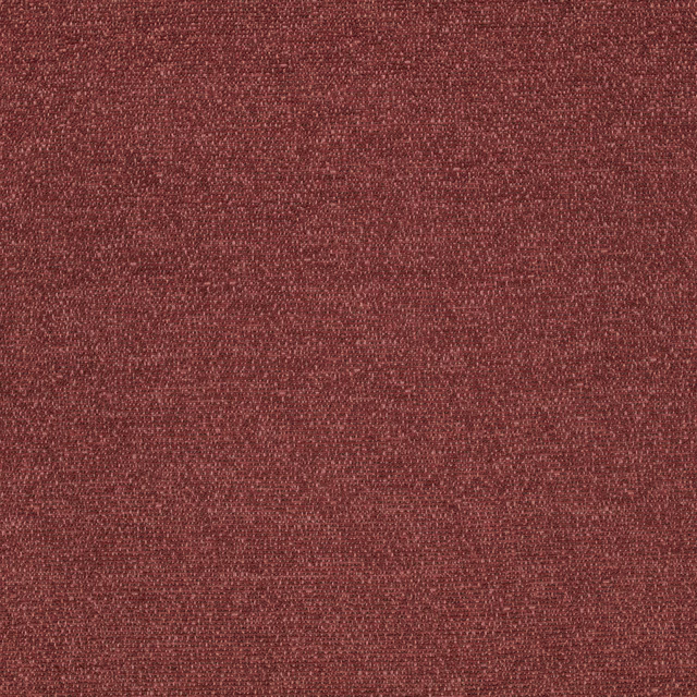 Close-up of muted brick-red woven fabric with fine flecked texture